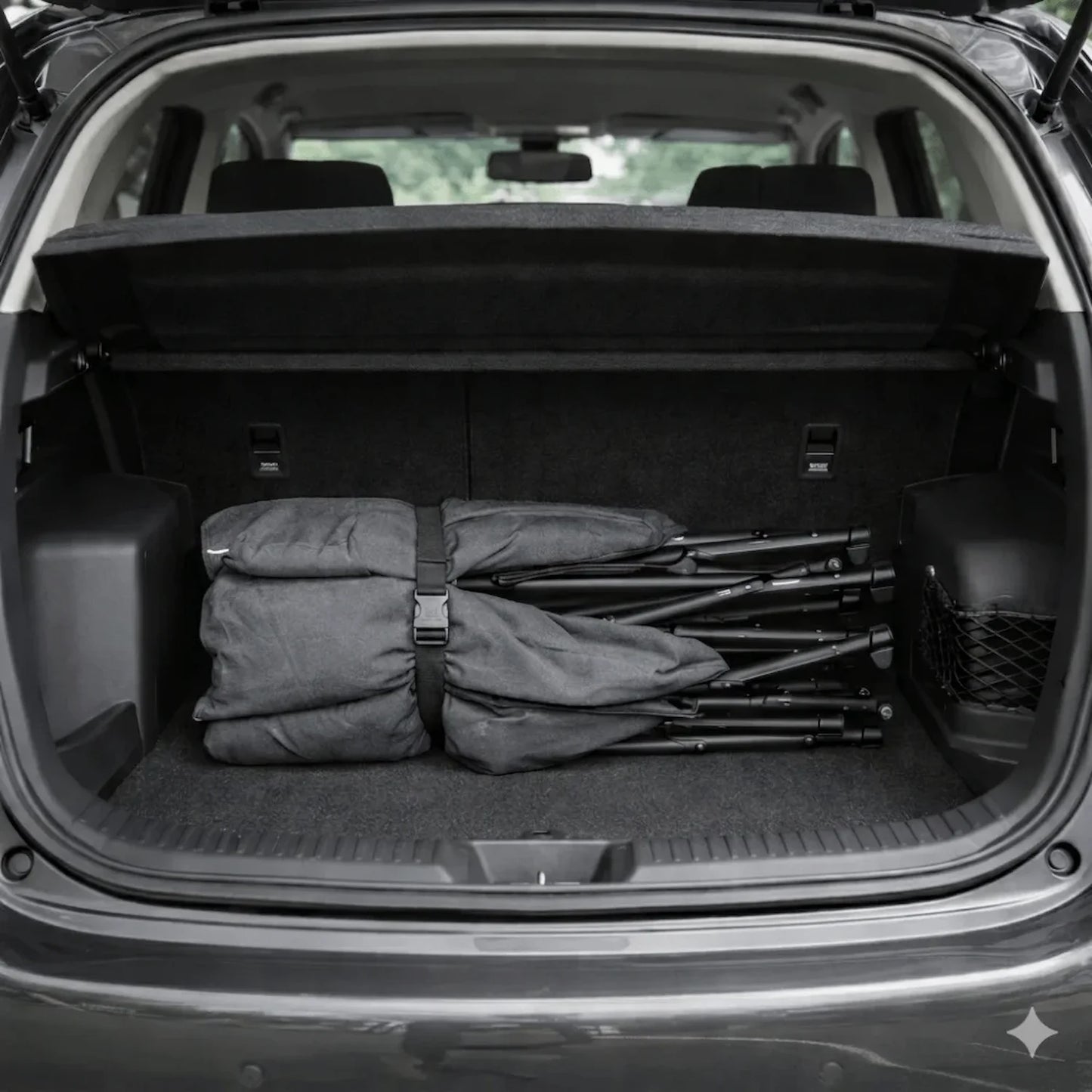Lit de camp pliable KampyGo - Acier, Oxford, supporte 200 kg, déplié en 10s