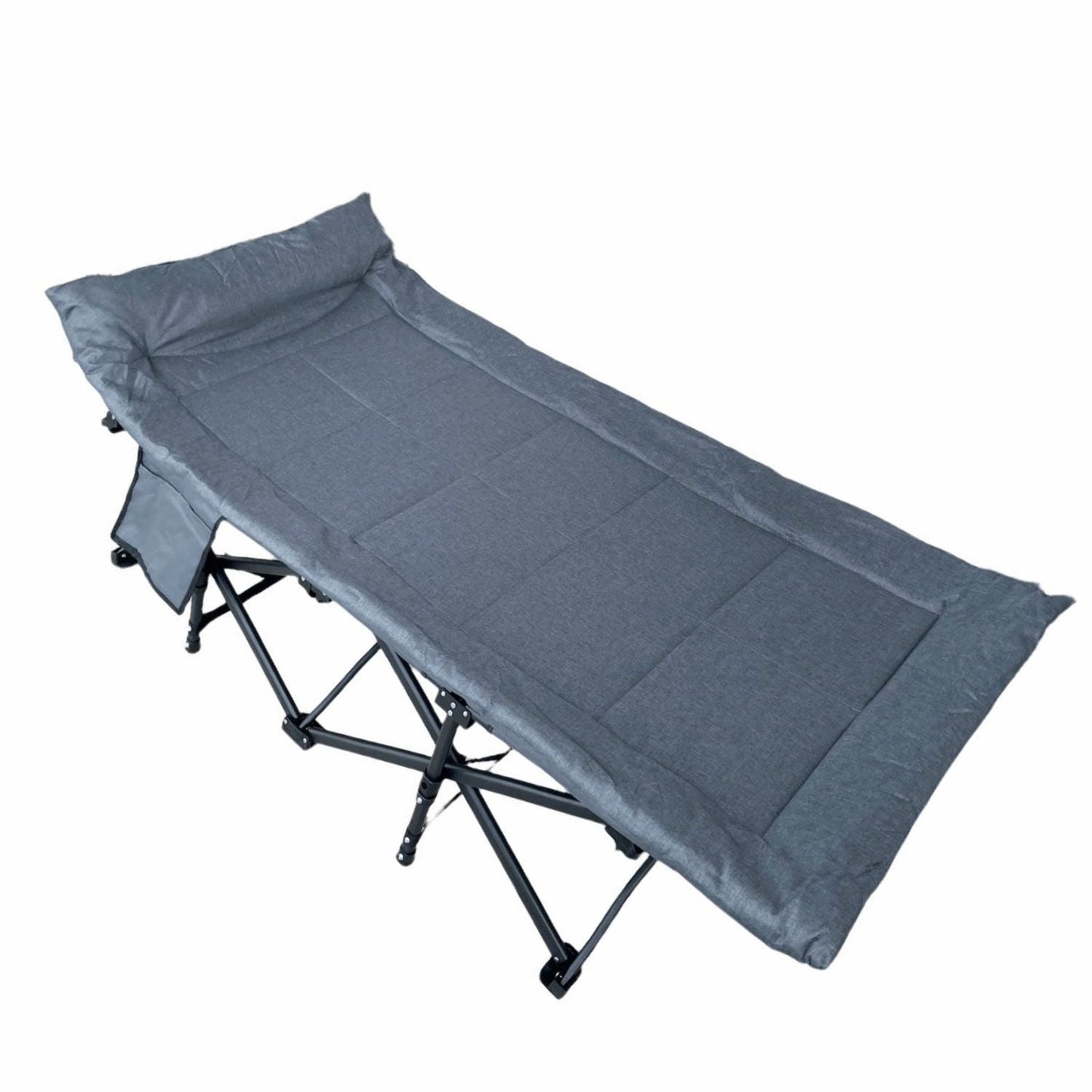 Lit de camp pliable KampyGo - Acier, Oxford, supporte 200 kg, déplié en 10s